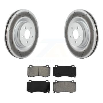 Front Coated Brake Rotors Semi-Metallic Pad Kit For Dodge Charger Chrysler 300 Challenger KGS-100155