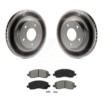 Front Coated Disc Brake Rotor & Semi-Metallic Pad Kit For Mitsubishi Lancer Dodge Caliber KGS-100156