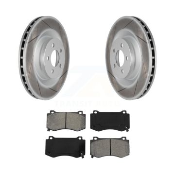 Front Coated Brake Rotors Semi-Metallic Pad Kit For Dodge Charger Chrysler 300 Challenger KGS-100163