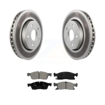Front Coated Disc Brake Rotor Semi-Metallic Pad Kit For Jeep Grand Cherokee Dodge Durango KGS-100167