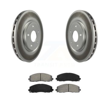 Front Coated Brake Rotor Semi-Metallic Pad Kit For Dodge Grand Caravan Journey Chrysler & KGS-100170