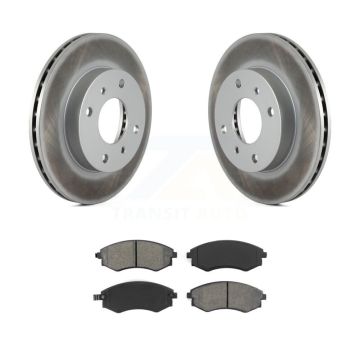 Front Coated Disc Brake Rotors And Semi-Metallic Pads Kit For INFINITI G20 KGS-100174