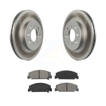 Front Coated Brake Rotor & Semi-Metallic Pad Kit For 1997 Honda Civic LX with 4-Wheel ABS KGS-100175