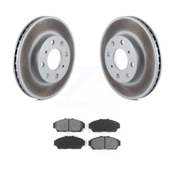 Front Coat Brake Rotors Semi-Metallic Pad Kit For 94-95 Honda Civic EX with Sedan Non-ABS KGS-100182