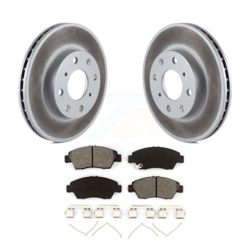Front Coated Disc Brake Rotors And Semi-Metallic Pads Kit For Honda Civic KGS-100183