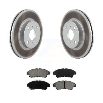 Front Coat Disc Brake Rotors Semi-Metallic Pad Kit For 1993-1997 Toyota Corolla Geo Prizm KGS-100190