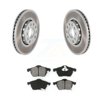 Front Coated Disc Brake Rotors And Semi-Metallic Pads Kit For Volkswagen Passat Audi A4 KGS-100194