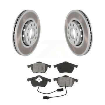 Front Coated Brake Rotor & Semi-Metallic Pad Kit For Audi A4 Quattro Volkswagen Passat A6 KGS-100195