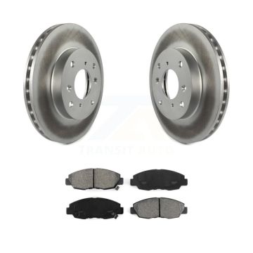 Front Coated Brake Rotor Semi-Metallic Pad Kit For 1998-2002 Honda Accord Sedan with 2.3L KGS-100202