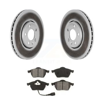 Front Coated Disc Brake Rotors And Semi-Metallic Pad Kit For Volkswagen Jetta Golf Beetle KGS-100222