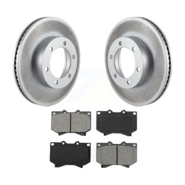 Front Coated Disc Brake Rotors And Semi-Metallic Pads Kit For Toyota Tundra Sequoia KGS-100232