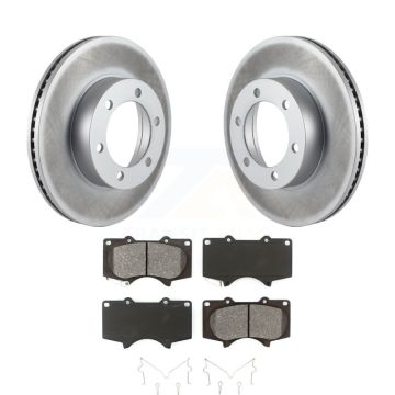 Front Coated Disc Brake Rotors And Semi-Metallic Pads Kit For Toyota Tundra Sequoia KGS-100233
