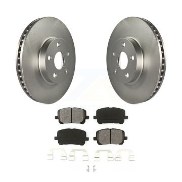 Front Coat Disc Brake Rotors Semi-Metallic Pad Kit For Toyota Corolla Matrix Pontiac Vibe KGS-100235