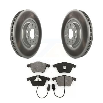 Front Coated Disc Brake Rotors And Semi-Metallic Pads Kit For Audi Allroad Quattro S6 A6 KGS-100243