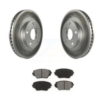 Front Coated Disc Brake Rotors And Semi-Metallic Pads Kit For Toyota RAV4 KGS-100247