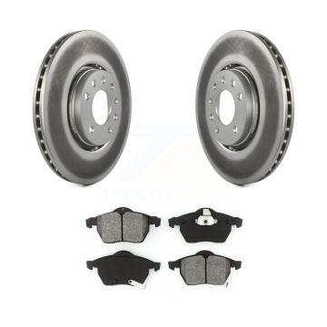 Front Coated Disc Brake Rotors And Semi-Metallic Pads Kit For Saab 9-3 9-5 KGS-100253