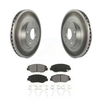 Front Coated Disc Brake Rotors And Semi-Metallic Pads Kit For 2002-2004 Honda CR-V KGS-100258