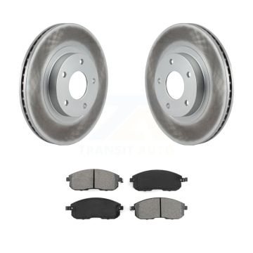Front Coated Disc Brake Rotor Semi-Metallic Pad Kit For Nissan Altima Maxima INFINITI I35 KGS-100259