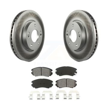 Front Coat Brake Rotors Semi-Metallic Pad Kit For Hyundai Kia Sonata Tucson Soul Sportage KGS-100268