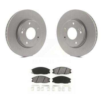 Front Coated Disc Brake Rotors And Semi-Metallic Pads Kit For Hyundai Santa Fe KGS-100269