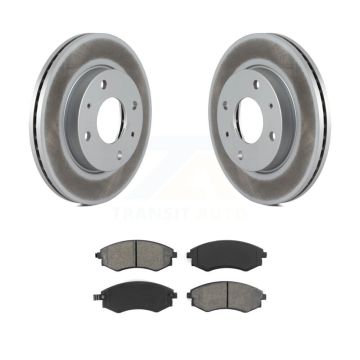 Front Coated Disc Brake Rotor Semi-Metallic Pad Kit For Hyundai Elantra Sonata Kia Optima KGS-100273