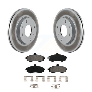 Front Coated Disc Brake Rotors And Semi-Metallic Pads Kit For Hyundai Elantra KGS-100274