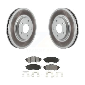 Front Coated Disc Brake Rotors And Semi-Metallic Pads Kit For INFINITI Q45 M45 KGS-100278