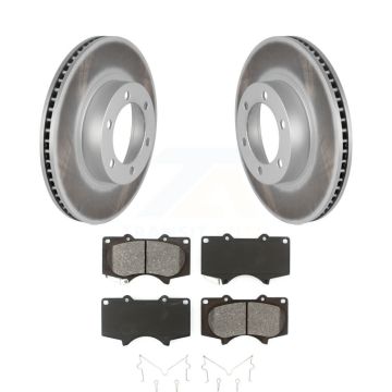 Front Coated Disc Brake Rotors And Semi-Metallic Pads Kit For Toyota 4Runner Lexus GX470 KGS-100286