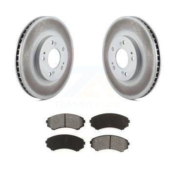 Front Coated Disc Brake Rotors And Semi-Metallic Pads Kit For Mitsubishi Endeavor KGS-100290