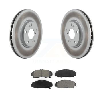 Front Coated Brake Rotors Semi-Metallic Pad Kit For 04-05 Acura TL Automatic transmission KGS-100291