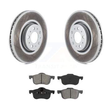 Front Coated Disc Brake Rotors And Semi-Metallic Pads Kit For Volvo S60 KGS-100295