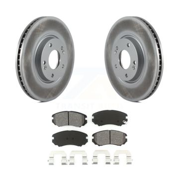 Front Coated Disc Brake Rotors And Semi-Metallic Pads Kit For Hyundai Azera Kia Amanti KGS-100298