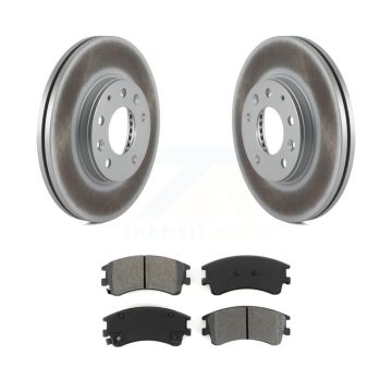 Front Coated Disc Brake Rotors And Semi-Metallic Pads Kit For 2003-2005 Mazda 6 KGS-100300