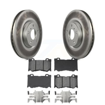 Front Coated Brake Rotors Semi-Metallic Pad Kit For 09-13 INFINITI G37 With Brembo Brakes KGS-100303