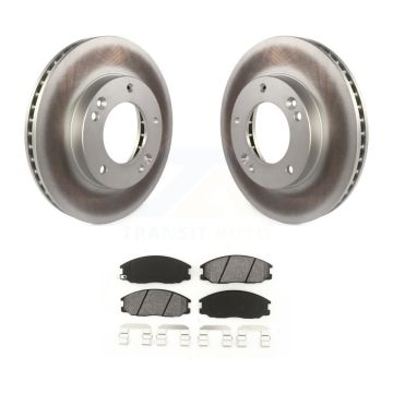 Front Coated Disc Brake Rotors And Semi-Metallic Pads Kit For 2003-2006 Kia Sorento KGS-100312