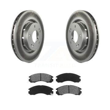 Front Coated Disc Brake Rotors Semi-Metallic Pad Kit For Mitsubishi Outlander PHEV Lancer KGS-100318
