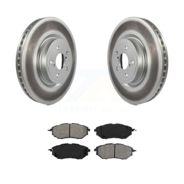 Front Coated Disc Brake Rotors & Semi-Metallic Pad Kit For Subaru Forester Outback Legacy KGS-100321