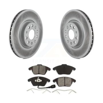 Front Coat Brake Rotor Semi-Metallic Pad Kit For Volkswagen Jetta Beetle Audi GTI Golf CC KGS-100328