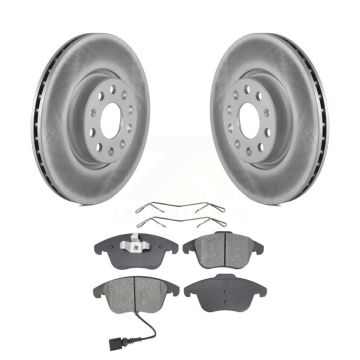 Front Coat Brake Rotor Semi-Metallic Pad Kit For Volkswagen Tiguan Passat Audi Q3 Quattro KGS-100330