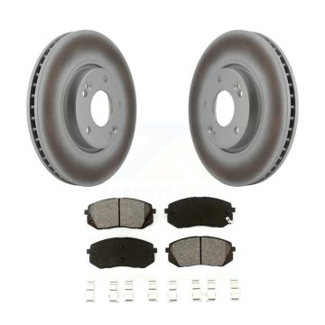 Front Coat Disc Brake Rotor Semi-Metallic Pad Kit For Hyundai Tucson Kia Sportage Soul EV KGS-100344