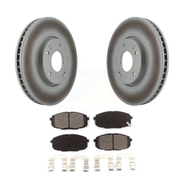 Front Coated Disc Brake Rotors And Semi-Metallic Pads Kit For Kia Forte Koup Forte5 KGS-100345