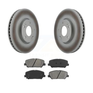 Front Coat Brake Rotors Semi-Metallic Pad Kit For 2013-2015 Hyundai Veloster Turbocharged KGS-100346