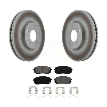 Front Coated Disc Brake Rotors And Semi-Metallic Pads Kit For Hyundai Sonata KGS-100351