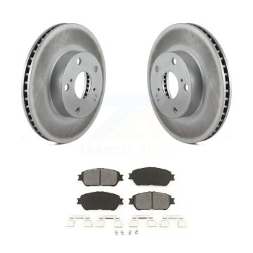 Front Coated Brake Rotors Semi-Metallic Pad Kit For 05-15 Toyota Tacoma With 5 Lug Wheels KGS-100353