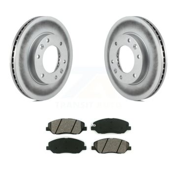 Front Coated Disc Brake Rotors And Semi-Metallic Pad Kit For Kia Sedona Hyundai Entourage KGS-100355