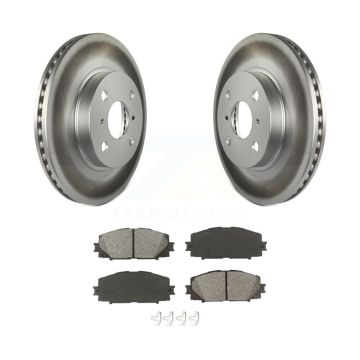 Front Coated Disc Brake Rotor And Semi-Metallic Pad Kit For Toyota Yaris Prius C Scion iQ KGS-100359