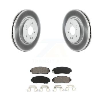 Front Coated Brake Rotors Semi-Metallic Pad Kit For Honda CR-V Acura RDX Accord Crosstour KGS-100366
