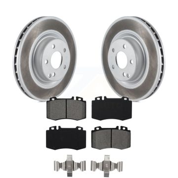 Front Coated Disc Brake Rotors Semi-Metallic Pad Kit For Mercedes-Benz CLS550 CLS500 E550 KGS-100374