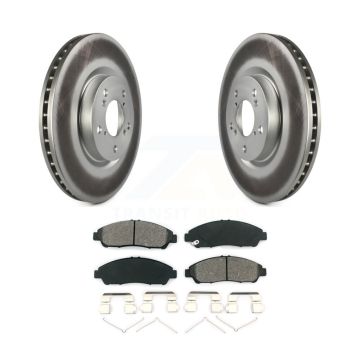 Front Coated Disc Brake Rotor And Semi-Metallic Pad Kit For Honda Pilot Acura MDX RLX ZDX KGS-100381