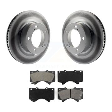Front Coated Brake Rotor Semi-Metallic Pad Kit For Toyota Tundra Sequoia Lexus LX570 Land KGS-100386